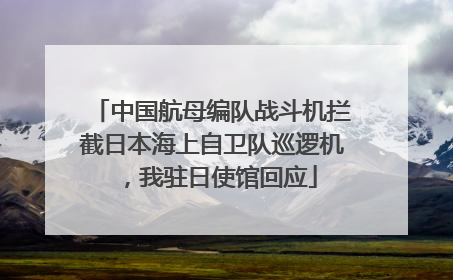 中国航母编队战斗机拦截日本海上自卫队巡逻机，我驻日使馆回应