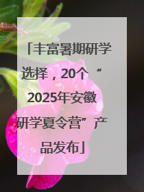 丰富暑期研学选择，20个“2025年安徽研学夏令营”产品发布