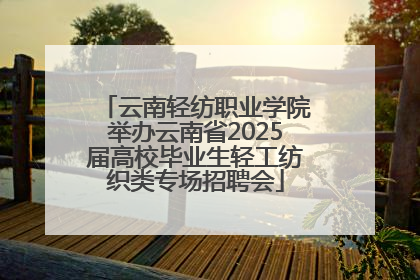 云南轻纺职业学院举办云南省2025届高校毕业生轻工纺织类专场招聘会