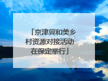 京津冀和美乡村资源对接活动在保定举行