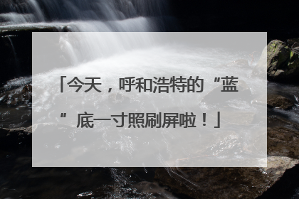 今天，呼和浩特的“蓝”底一寸照刷屏啦！