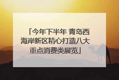 今年下半年 青岛西海岸新区精心打造八大重点消费类展览