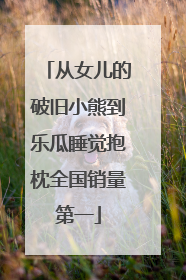 从女儿的破旧小熊到乐瓜睡觉抱枕全国销量第一