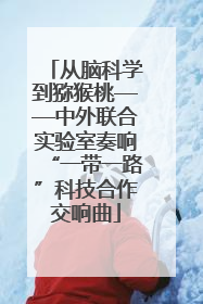 从脑科学到猕猴桃——中外联合实验室奏响“一带一路”科技合作交响曲