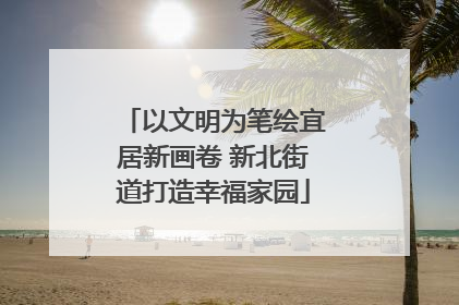 以文明为笔绘宜居新画卷 新北街道打造幸福家园