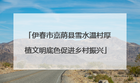伊春市嘉荫县雪水温村厚植文明底色促进乡村振兴