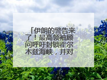 伊朗的警告来了！最高领袖顾问呼吁封锁霍尔木兹海峡，并对美海军舰艇“发动导弹袭击”