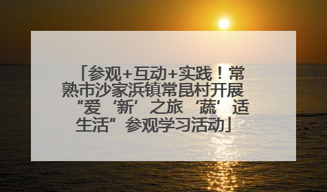 参观+互动+实践！常熟市沙家浜镇常昆村开展“爱‘新’之旅‘蔬’适生活”参观学习活动