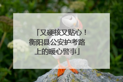 又硬核又贴心！衡阳县公安护考路上的暖心警事