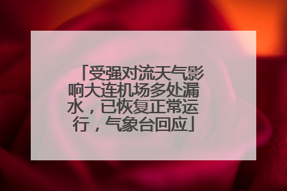 受强对流天气影响大连机场多处漏水，已恢复正常运行，气象台回应