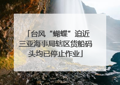 台风“蝴蝶”迫近 三亚海事局辖区货船码头均已停止作业