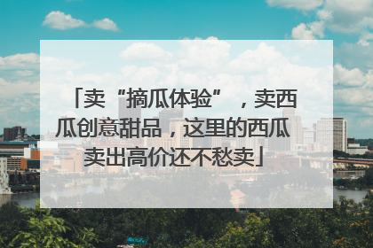 卖“摘瓜体验”，卖西瓜创意甜品，这里的西瓜卖出高价还不愁卖