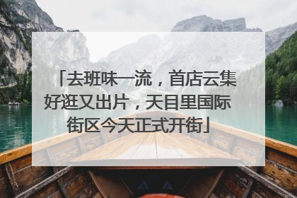 去班味一流，首店云集好逛又出片，天目里国际街区今天正式开街