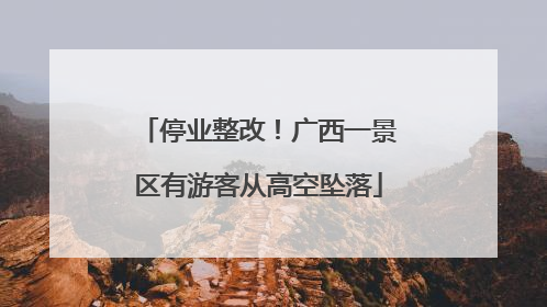 停业整改！广西一景区有游客从高空坠落