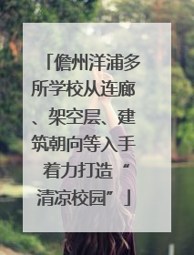 儋州洋浦多所学校从连廊、架空层、建筑朝向等入手 着力打造“清凉校园”