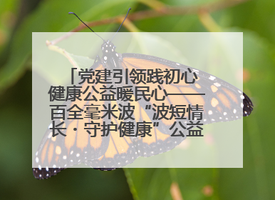 党建引领践初心 健康公益暖民心——百全毫米波“波短情长・守护健康”公益活动进社区