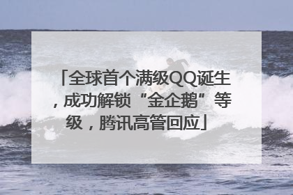 全球首个满级QQ诞生，成功解锁“金企鹅”等级，腾讯高管回应