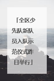 全区少先队新队员入队示范仪式昨日举行