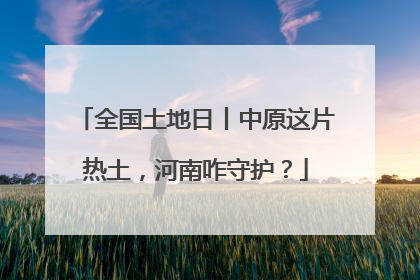 全国土地日丨中原这片热土，河南咋守护？
