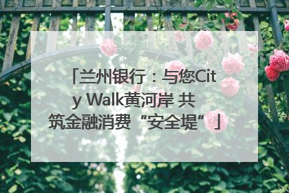 兰州银行：与您City Walk黄河岸 共筑金融消费“安全堤”