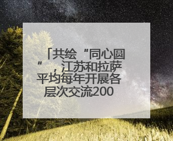 共绘“同心圆”，江苏和拉萨平均每年开展各层次交流200多批、近2000人次