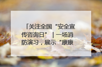 关注全国“安全宣传咨询日”｜一场消防演习，展示“康康”应急实力