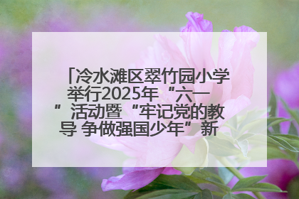 冷水滩区翠竹园小学举行2025年“六一”活动暨“牢记党的教导 争做强国少年”新队员入队仪式