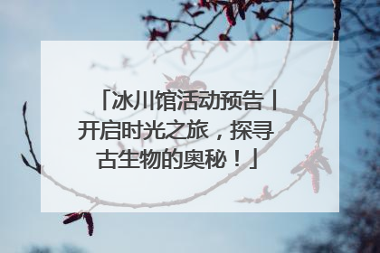 冰川馆活动预告丨开启时光之旅，探寻古生物的奥秘！