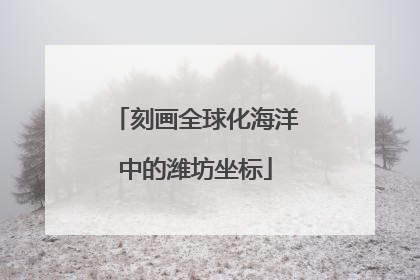 刻画全球化海洋中的潍坊坐标
