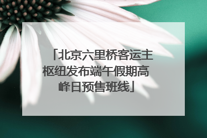 北京六里桥客运主枢纽发布端午假期高峰日预售班线