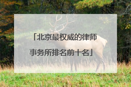 北京最权威的律师事务所排名前十名