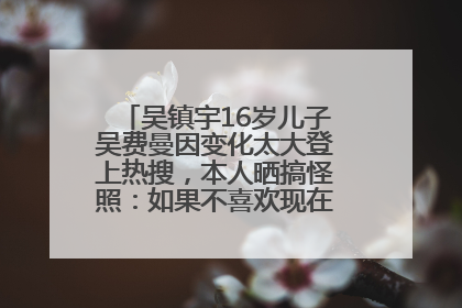 吴镇宇16岁儿子吴费曼因变化太大登上热搜，本人晒搞怪照：如果不喜欢现在的我可以离开