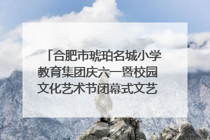 合肥市琥珀名城小学教育集团庆六一暨校园文化艺术节闭幕式文艺汇演圆满举行