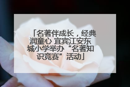 名著伴成长，经典润童心 宜宾江安东城小学举办“名著知识竞赛”活动