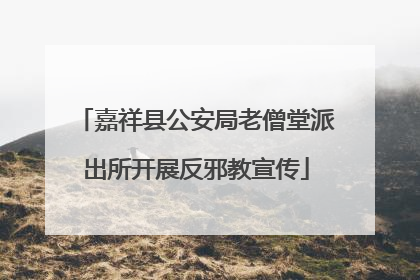 嘉祥县公安局老僧堂派出所开展反邪教宣传