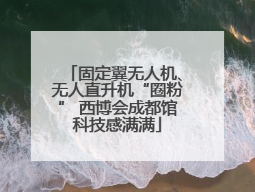 固定翼无人机、无人直升机“圈粉” 西博会成都馆科技感满满