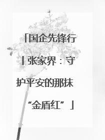 国企先锋行丨张家界：守护平安的那抹“金盾红”