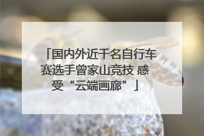 国内外近千名自行车赛选手曾家山竞技 感受“云端画廊”