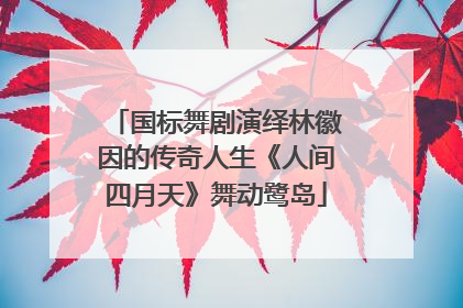 国标舞剧演绎林徽因的传奇人生《人间四月天》舞动鹭岛