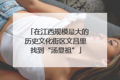 在江西规模最大的历史文化街区文昌里找到“汤显祖”