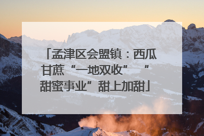 孟津区会盟镇：西瓜甘蔗“一地双收” “甜蜜事业”甜上加甜