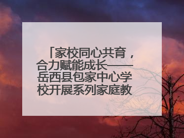 家校同心共育，合力赋能成长——岳西县包家中心学校开展系列家庭教育活动