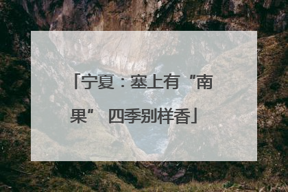 宁夏：塞上有“南果” 四季别样香