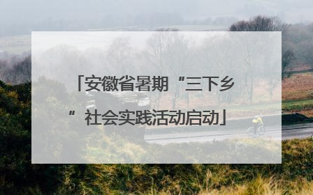安徽省暑期“三下乡”社会实践活动启动