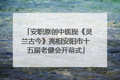 安职原创中医操《灵兰古今》亮相安阳市十五届老健会开幕式