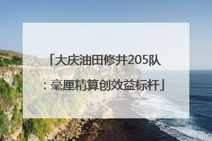 大庆油田修井205队：毫厘精算创效益标杆