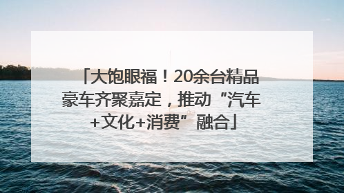 大饱眼福！20余台精品豪车齐聚嘉定，推动“汽车+文化+消费”融合