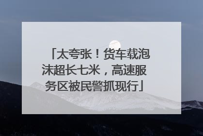 太夸张！货车载泡沫超长七米，高速服务区被民警抓现行