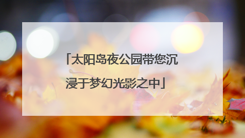 太阳岛夜公园带您沉浸于梦幻光影之中