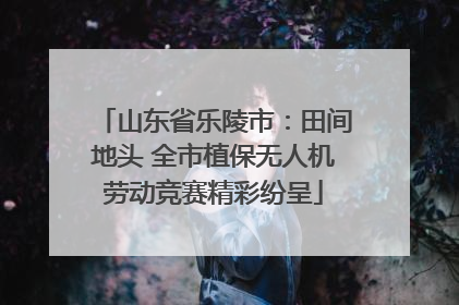 山东省乐陵市：田间地头 全市植保无人机劳动竞赛精彩纷呈